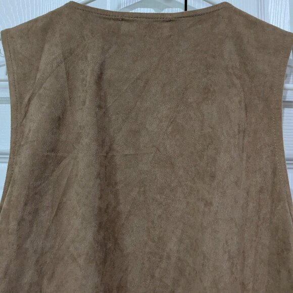 Wild Kiss Women's Fringe Vest, Size Large, Tan - Picture 10 of 12